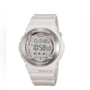 Casio BABY-G White Silicone World Time Watch BG1300-7WC Alarm Chronograph